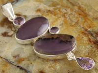 Tiffany Stone with Amethyst Pendant in Sterling Silver